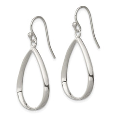 QE12083 Sterling Silver Polished Teardrop Dangle Earrings