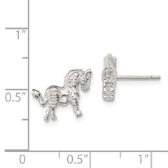 QE124 Sterling Silver Horse Mini Earrings