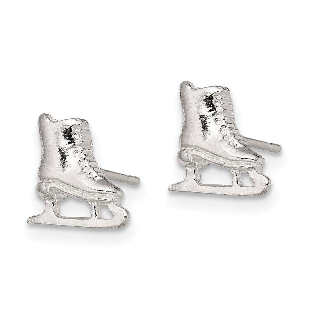 QE128 Sterling Silver Ice Skate Mini Earrings