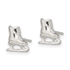 QE128 Sterling Silver Ice Skate Mini Earrings