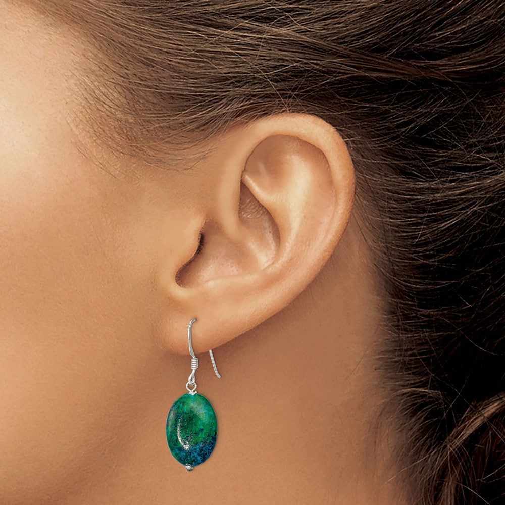 QE12837 Sterling Silver Serpentine Earrings