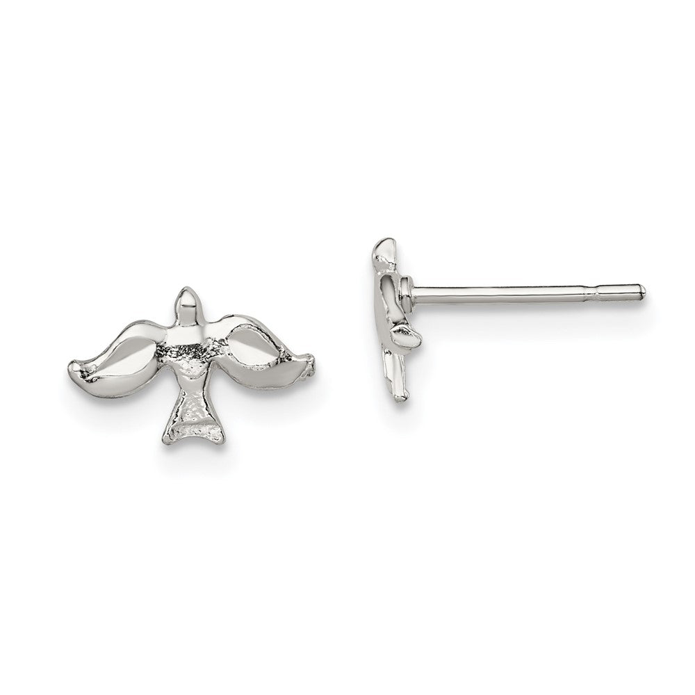 QE129 Sterling Silver Dove Mini Earrings