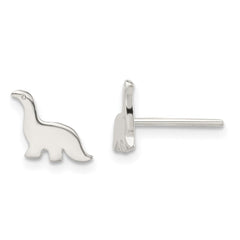 QE13350 Sterling Silver Polished Dinosaur Post Earrings