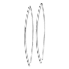 QE13593 Sterling Silver Rhodium-plated Threader Earrings