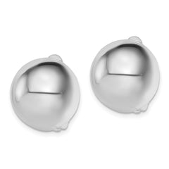 QE14213 Sterling Silver Rhodium-plated Polished Non-Pierced Circle Earrings
