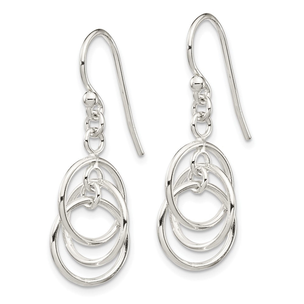 QE14403 Sterling Silver Polished Dangle Earrings
