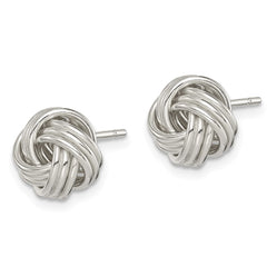 QE14619 Sterling Silver Love Knot Post Earrings