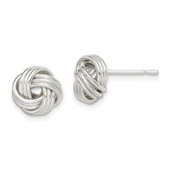 QE14619 Sterling Silver Love Knot Post Earrings