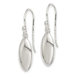 QE14640 Sterling Silver Oval Bead Dangle Earrings