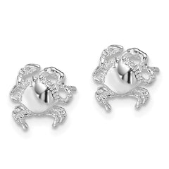 QE15496 De-Ani Sterling Silver Rhodium-Plated Polished Crab Post Earrings