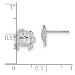 QE15496 De-Ani Sterling Silver Rhodium-Plated Polished Crab Post Earrings