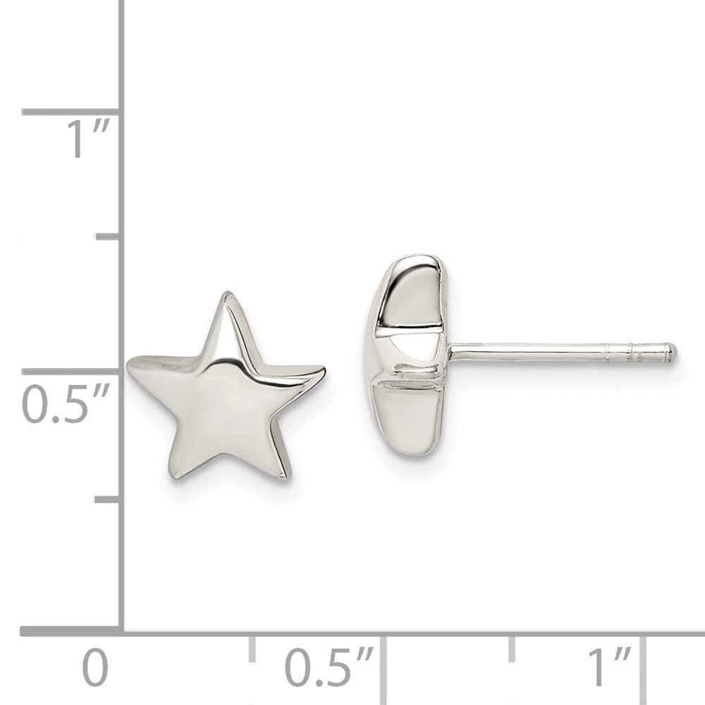 QE1636 Sterling Silver Star Earrings