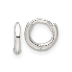 QE16962 Sterling Silver Polished Hinged Hoop Earrings