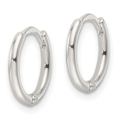 QE16964 Sterling Silver Polished Hinged Hoop Earrings