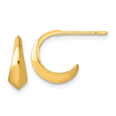 QE16980GP Sterling Silver Gold-tone Polished C-Hoop Post Earrings