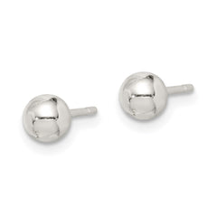 QE182 Sterling Silver 5mm Ball Earrings