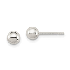 QE182 Sterling Silver 5mm Ball Earrings