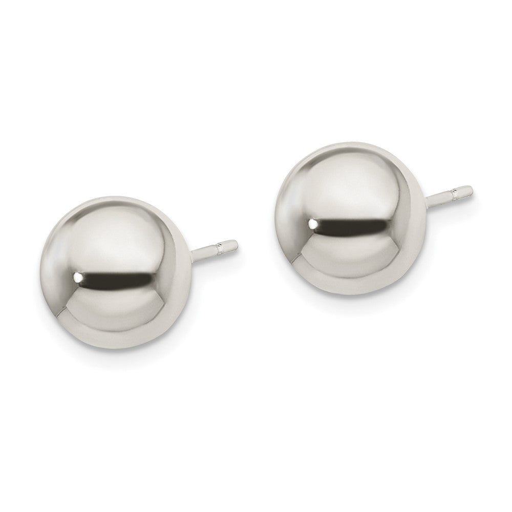 QE1835 Sterling Silver Polished 10mm Ball Earrings