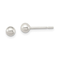 QE183 Sterling Silver 4mm Ball Earrings