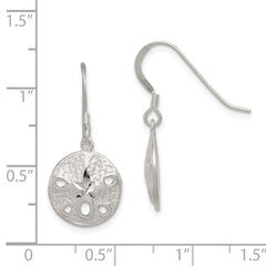QE3329 Sterling Silver Sand Dollar Earrings