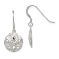 QE3329 Sterling Silver Sand Dollar Earrings