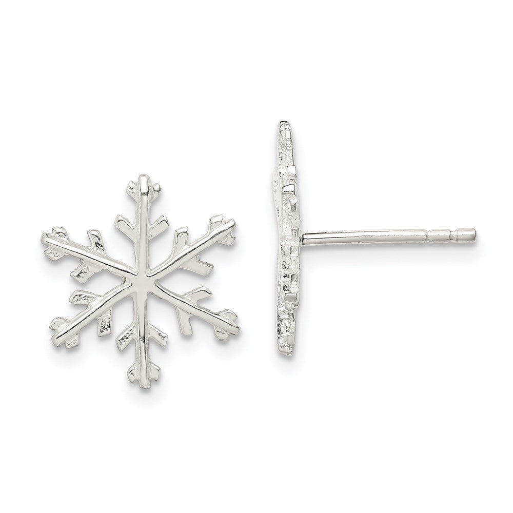 QE3367 Sterling Silver Snowflake Post Earrings