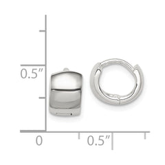 QE3435 Sterling Silver Hinged Hoop Earrings