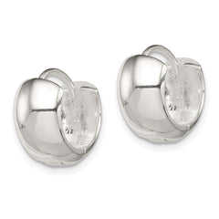 QE3438 Sterling Silver Hinged Hoop Earrings