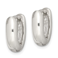 QE3450 Sterling Silver Oval Hinged Hoop Earrings