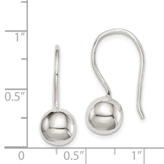 QE3484 Sterling Silver 8mm Ball Earrings