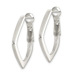 QE3740 Sterling Silver Rhodium-plated Omega Back Earrings