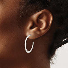 QE3767 Sterling Silver Post Hoop Earrings