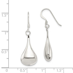 QE3936 Sterling Silver Rhodium-plated Teardrop Earrings