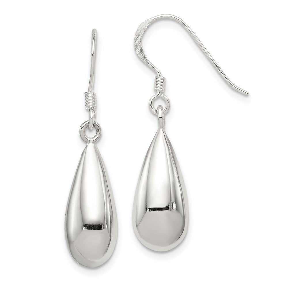 QE4125 Sterling Silver Fancy Teardrop Earrings