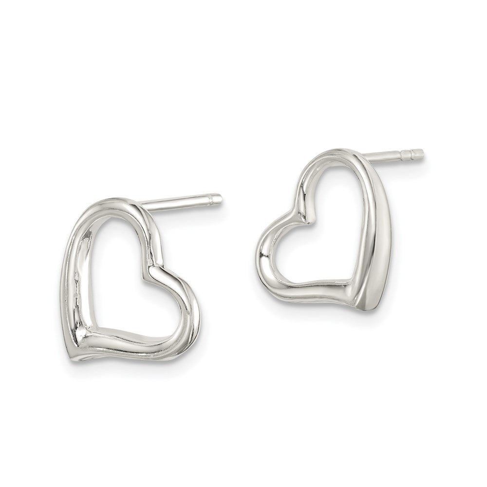 QE4180 Sterling Silver Heart Earrings