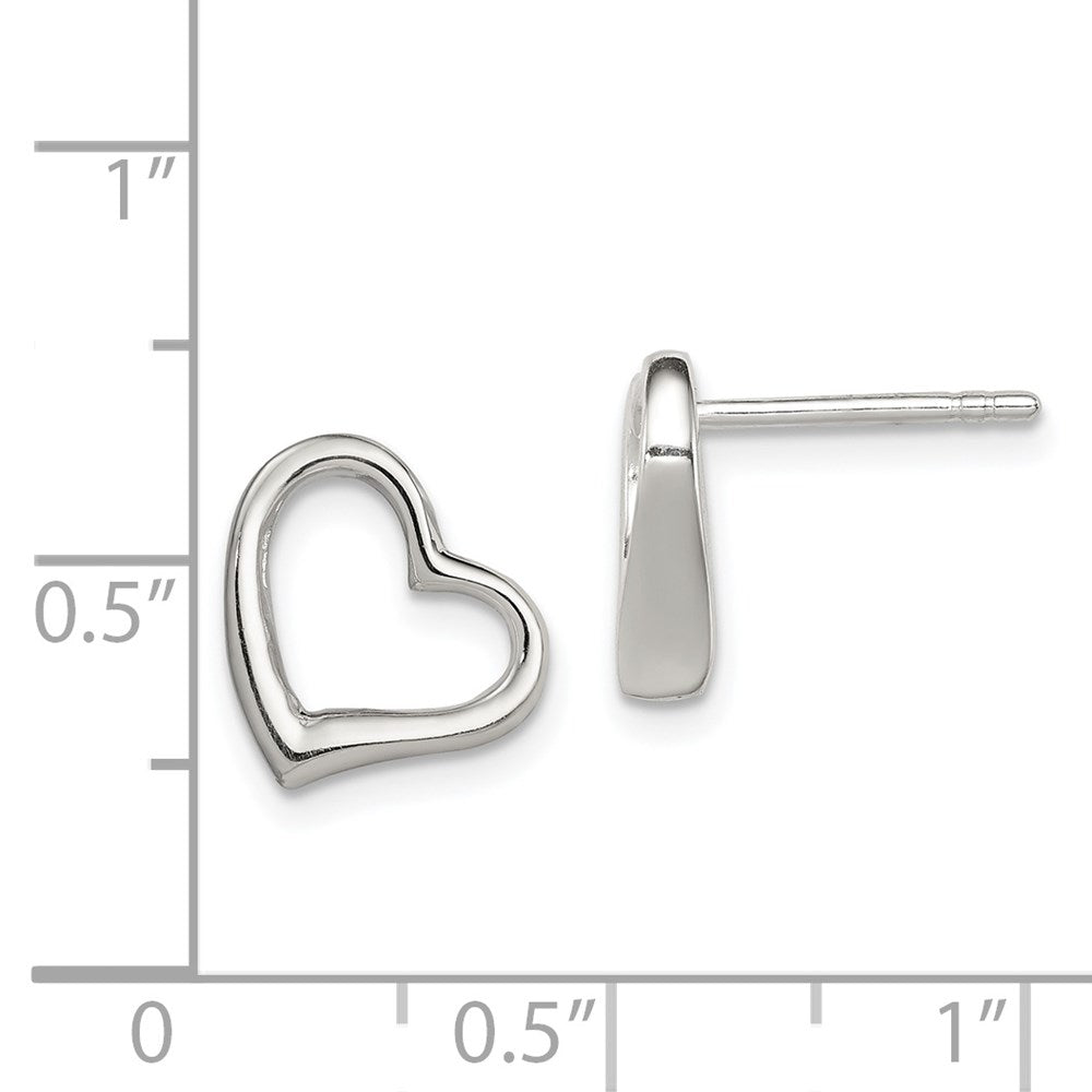 QE4180 Sterling Silver Heart Earrings