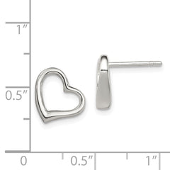 QE4180 Sterling Silver Heart Earrings