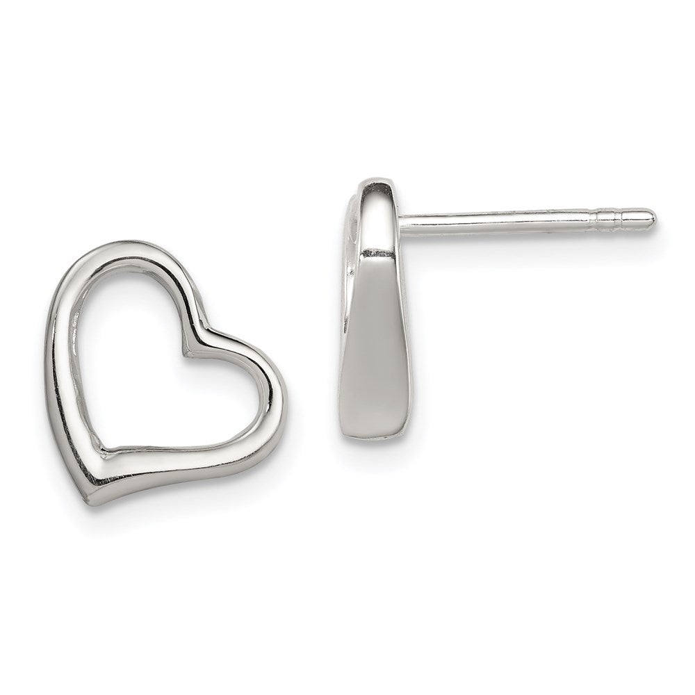 QE4180 Sterling Silver Heart Earrings