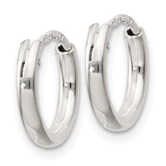 QE4362 Sterling Silver 2mm Hoop Earrings