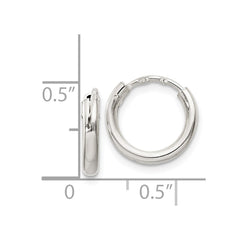 QE4362 Sterling Silver 2mm Hoop Earrings