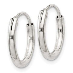 QE4365 Sterling Silver 2mm Hoop Earrings