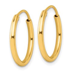 QE4367GP Sterling Silver Flash Gold-plated 2mm Hoop Earrings
