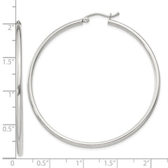 QE4377SP Sterling Silver 2mm Round Hoop Earrings