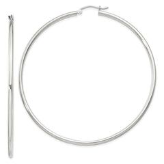 QE4379SP Sterling Silver 2mm Round Hoop Earrings