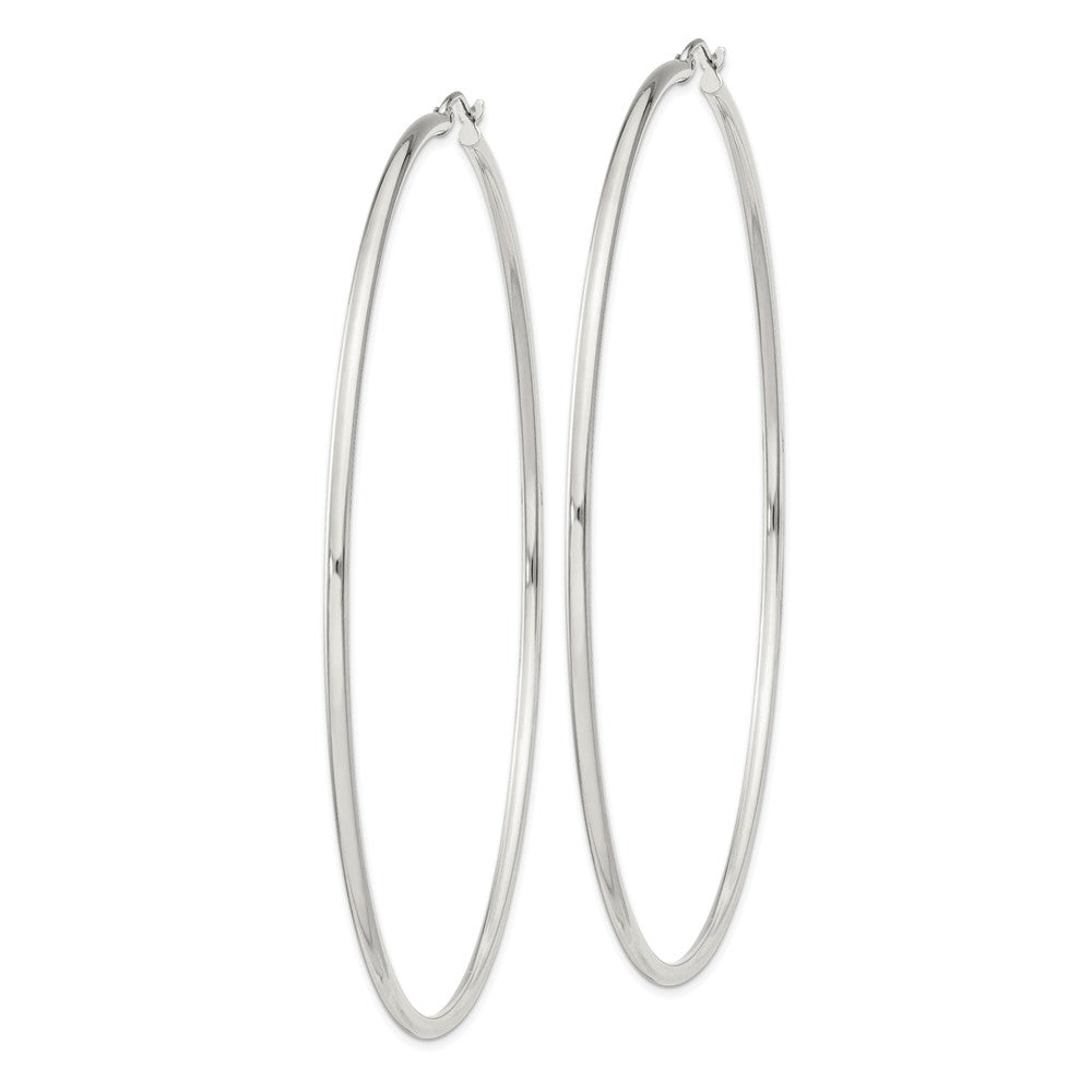 QE4381SP Sterling Silver 2mm Round Hoop Earrings
