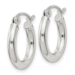 QE4382SP Sterling Silver 2.5mm Round Hoop Earrings