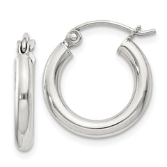 QE4382SP Sterling Silver 2.5mm Round Hoop Earrings