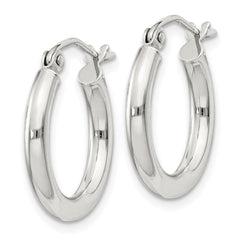 QE4383SP Sterling Silver 2.5mm Round Hoop Earrings