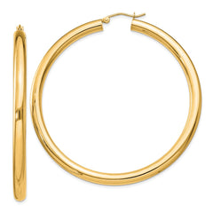 QE4404GP Sterling Silver Flash Gold-plated 4mm Round Hoop Earrings