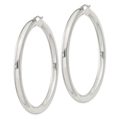 QE4411SP Sterling Silver 5mm Round Hoop Earrings